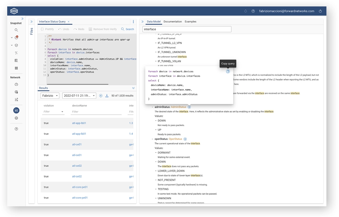 Fig. 1 - NQE query example